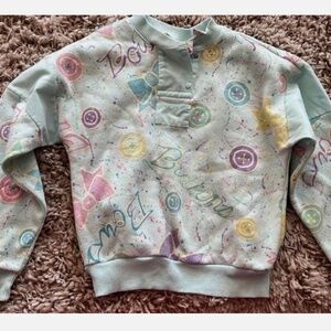 Vintage jetset girls medium 8/10 sweatshirt bows and buttons